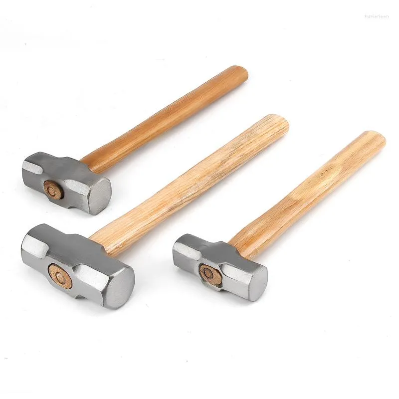 Zware houten handgreep Sledge Hammer 1pcs gesmeed stalen achthoek vierkante kop Big Masonry 2lb 3lb 4lb