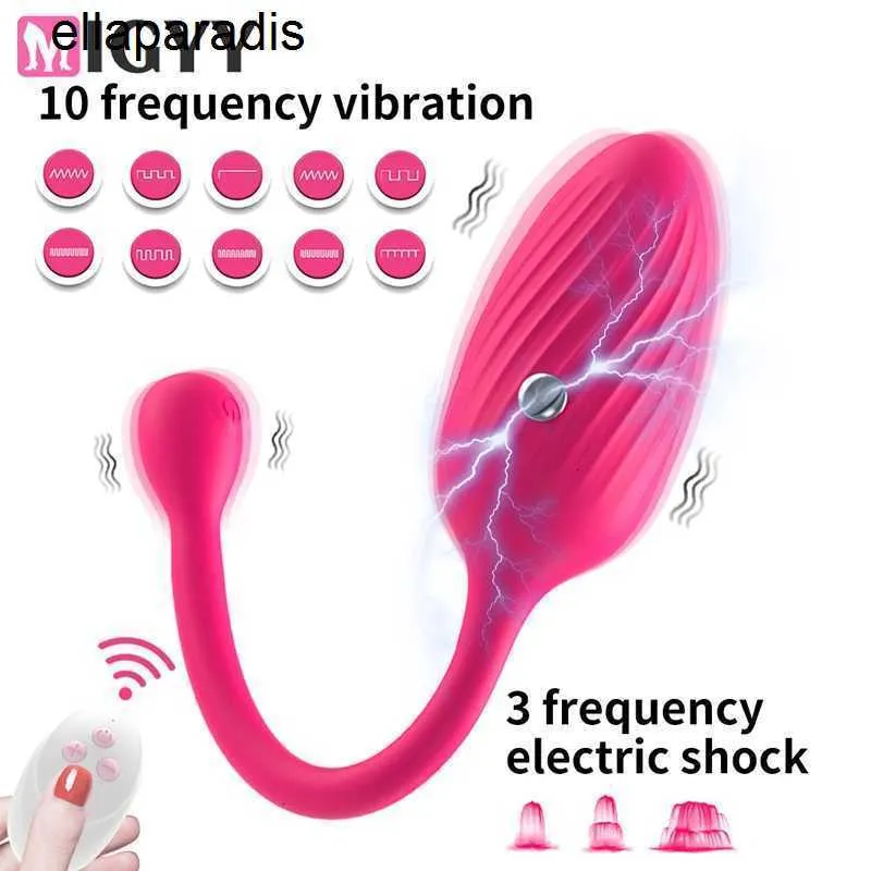 Vuxen massager fjärrkontroll kegel elektrisk chock vaginal bollar för kvinnor klitoris stimulering vibrator sex leksak kvinnlig onani vibrerande ägg