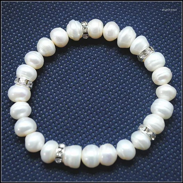 Bangle White Pearl Bracelets Women's Size 7-8mm Top Fashion Jewelry For Ladies Wear And Party Items