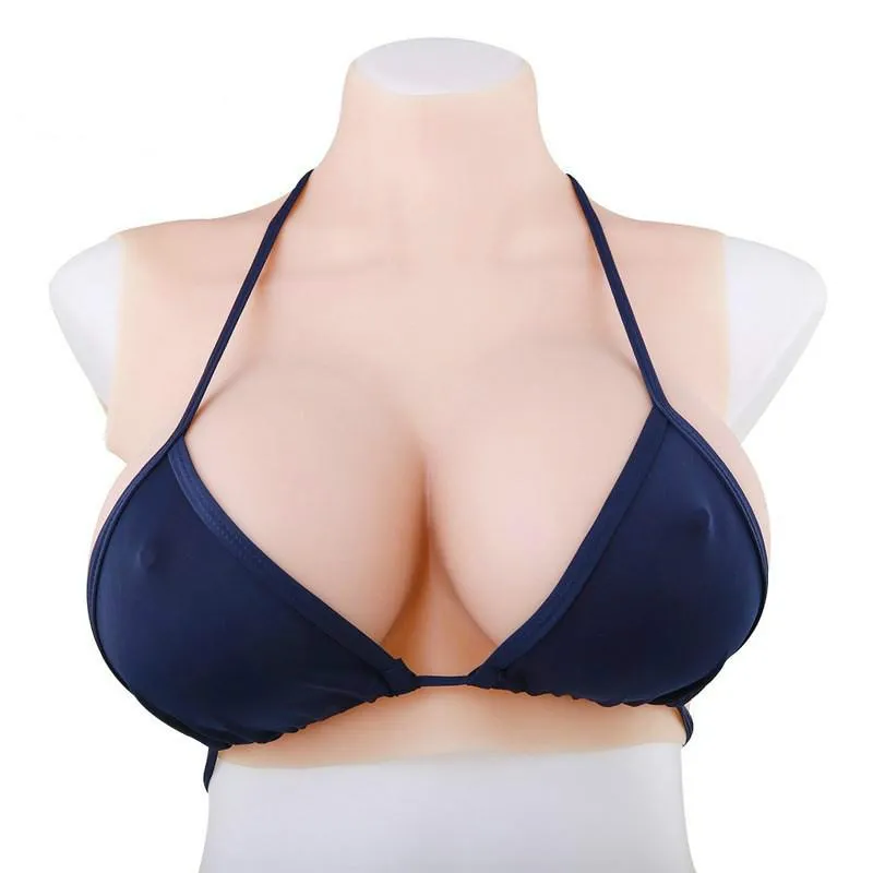 Women s Shapers F Cup 2600g Silicone Fake Breast Servant Outfit Chest Protruding Charming Form Cosplay Female Curve Shemale Transgender One