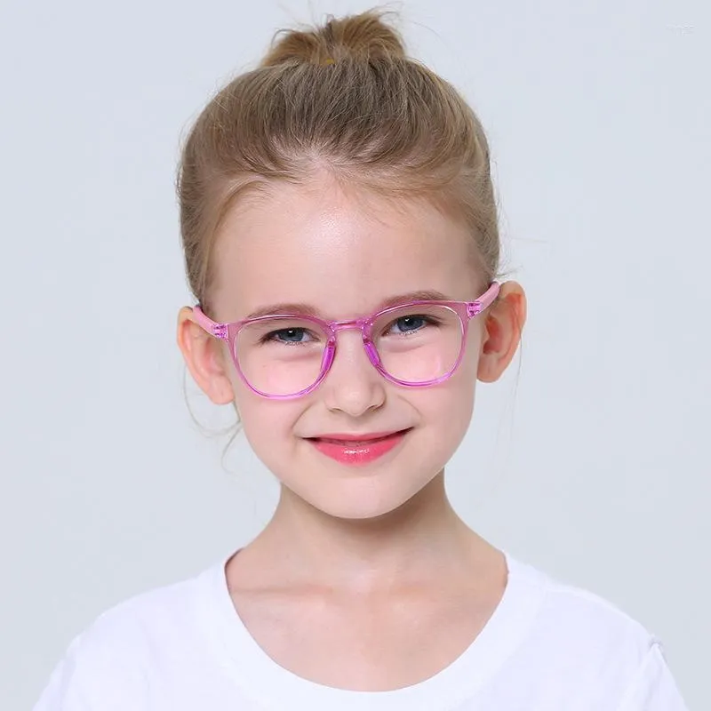 Lunettes de soleil ultra-légères garçons filles rondes Silicone lunettes souples cadre enfants lumière bleue lunettes myopes hypermétropes personnalisées