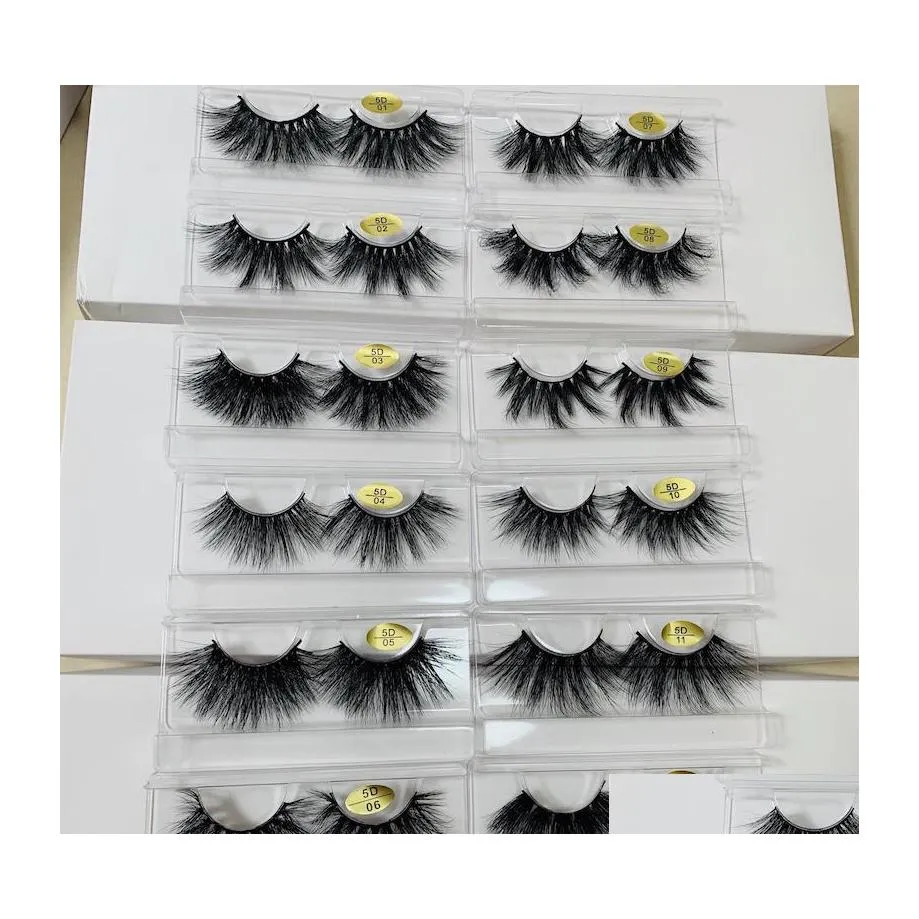 False Eyelashes 25 Mm Long 3D Mink Lashes Hair To Make Eyelash Lengthening Version By Hand 10 Sets Drop Delivery Health Beauty Makeup Dhee5