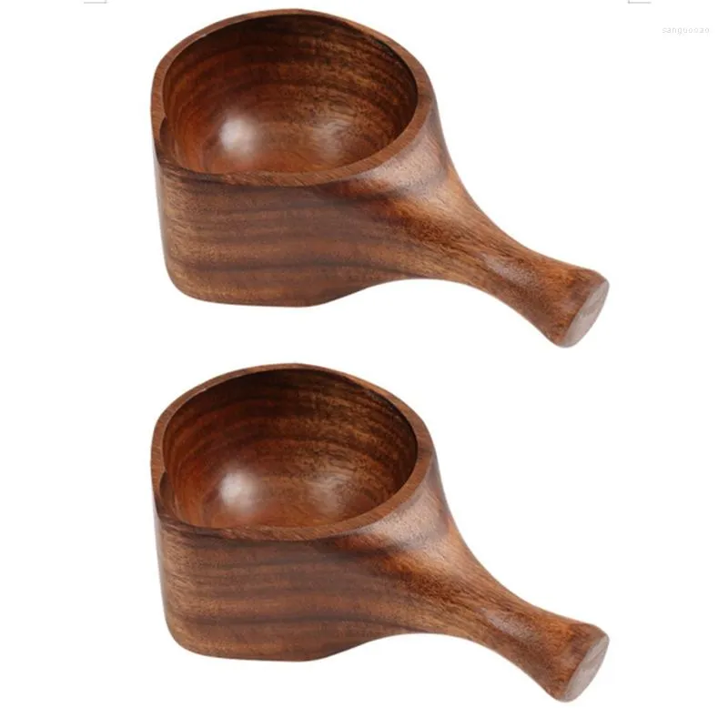 Juegos de vajilla Manja corta Scoop de madera de estilo japonés Cocina de agua Batón de sauna