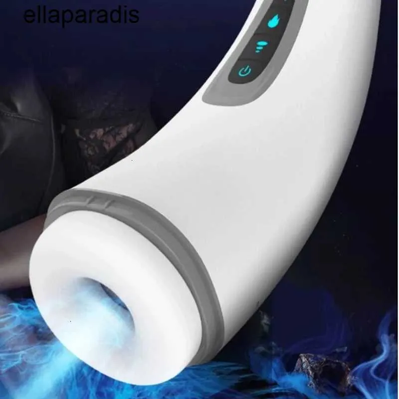 Sex Toys Massager Erotic BlowJob Cup Strong Air Sucking Heat Male Masturbator Automatic Masturbation Goods Machine Vakuum för män