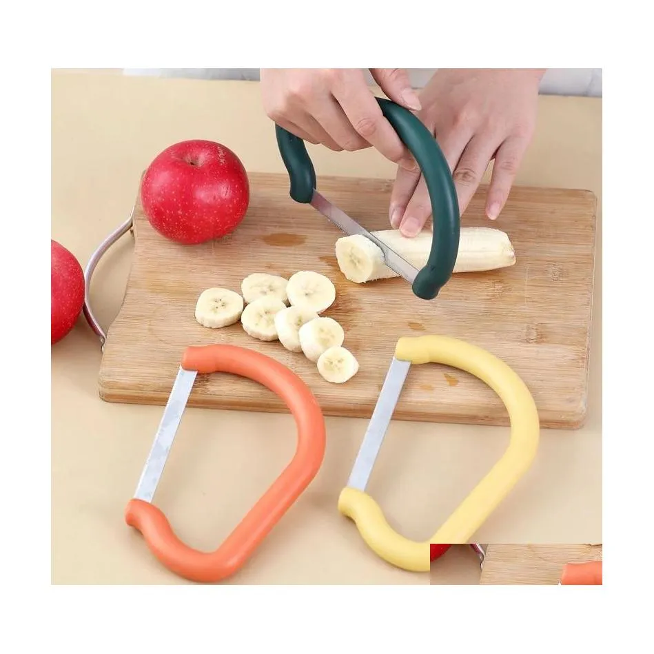 Outils de fruits et légumes et trancheuse de poche outil de salade portable créatif pomme de terre tomate coupe-concombre banane jambon gadgets de cuisine en Dhld4