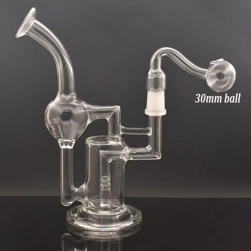 1pcs Glass Bong Hookahs 8 Inch Tornado Percolator Recycler Water Pipes 14mm Female Oil Dab Rigs With male glass oil burner pipe cheapest