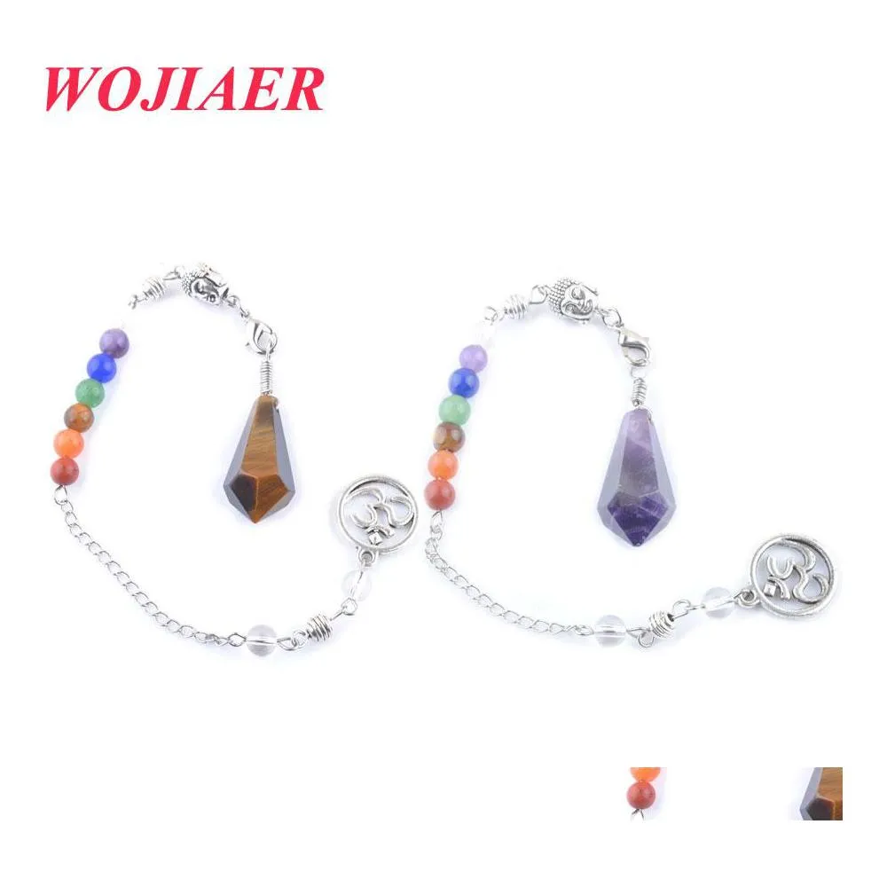 Pendentif Colliers Petite Taille Pierre Tête De Bouddha 3D Pendum Pendentifs Pour Radiesthésie Cône 7 Chakra Chaîne Hexagone Pendo Bijoux Bo905 Drop De Dhnoe