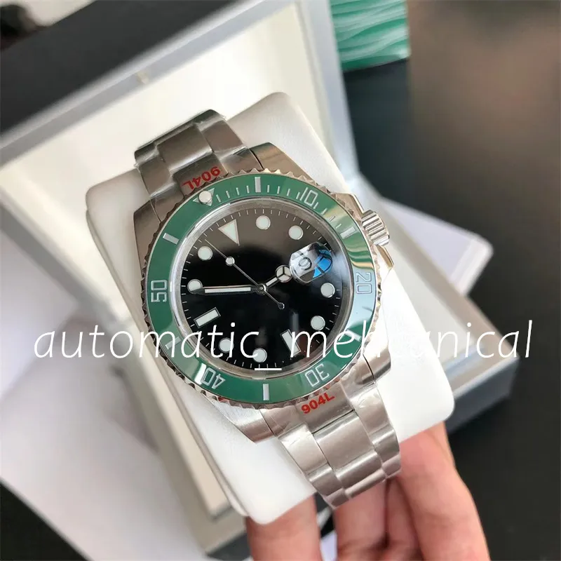 Designer Mens Watch Black Dial 41mm Sapphire Glass Automatisk mekaniskt rostfritt stål Ref.126610 Keramisk Bezel Oyster Strap Scruwdown Crown Wristwatches