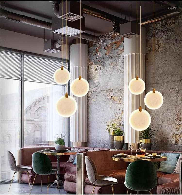 Pendant Lamps Northern Europe Natural Lucite Dining Room Hanging Lamp Decorative Bar Light Bedroom Bedside Chandelier