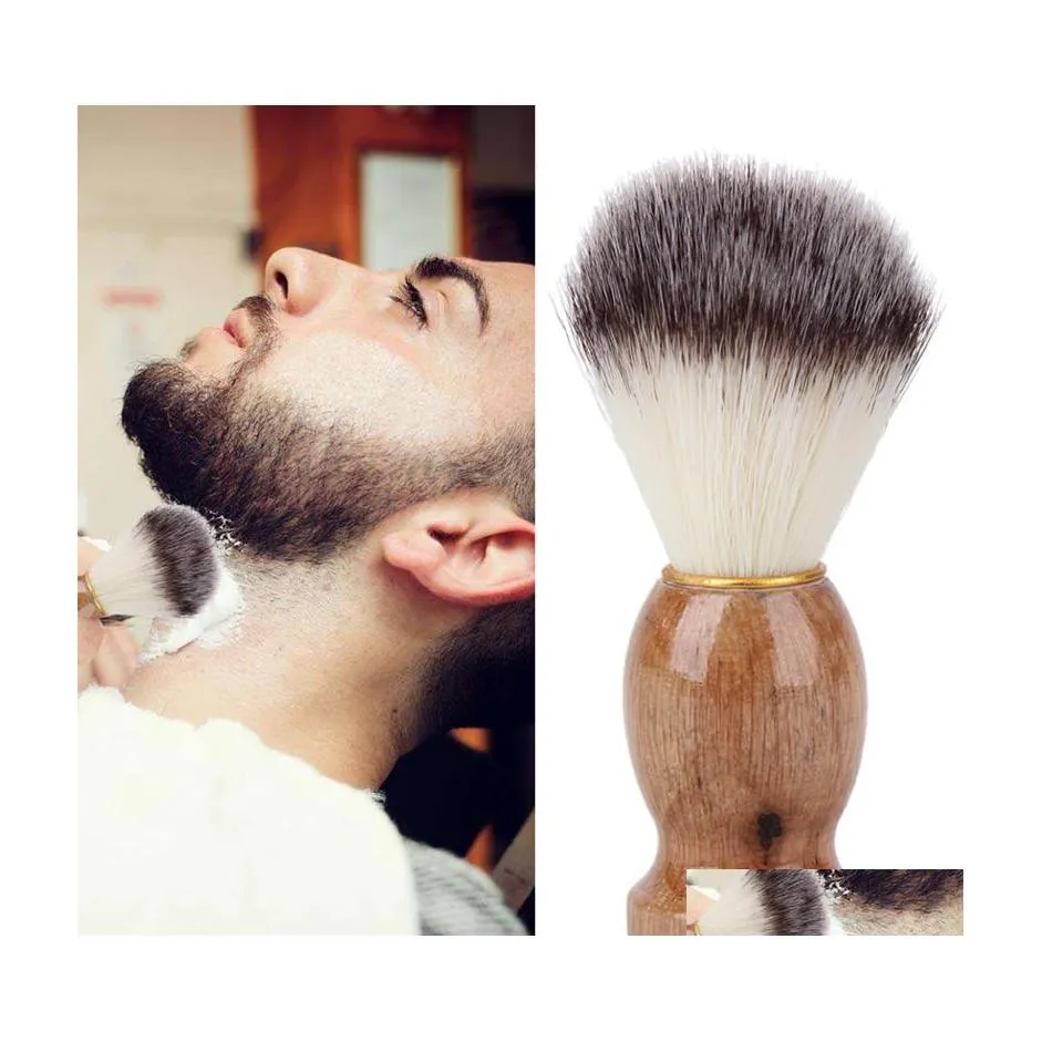 Andra hårborttagningsartiklar Badger Mens rakborste Barber Salon Men ansiktsskägg Rengöringsapparat Högkvalitativ Pro Shave Tool Razo Dh9wy