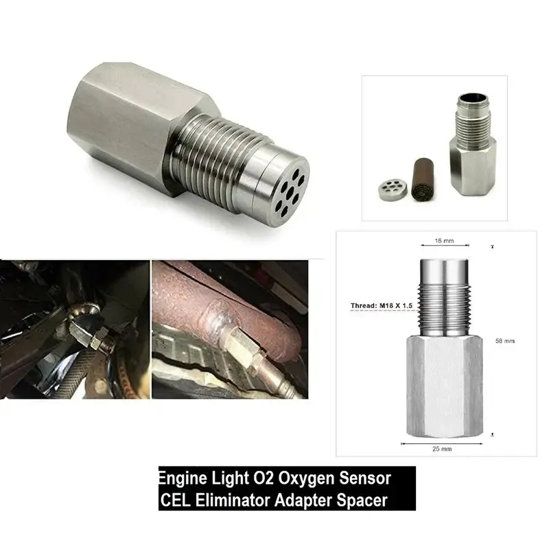 Universal CEL Fix Check Engine Licht Eliminator O2 Sauerstoff Sensor  Adapter Extender Spacer Bung Mini Katalysator M18X1,5 Von 20,34 €