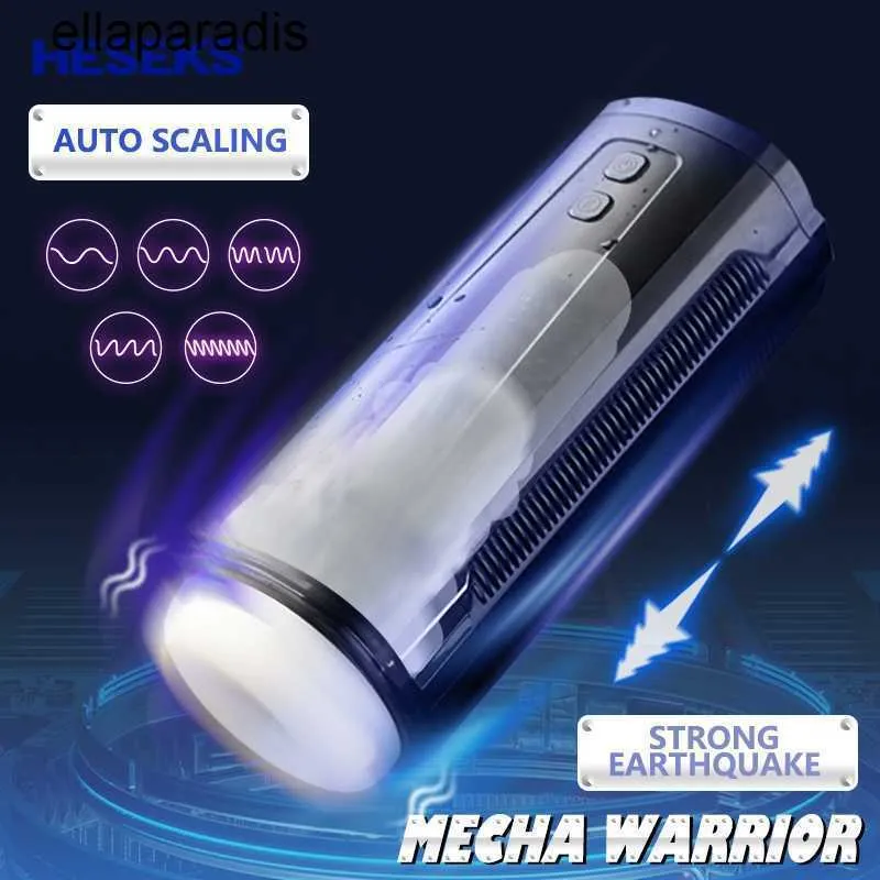 Adult massager HESEKS Automatic Male Masturbator Cup Vibration Blowjob Sex Machine Vagina Masturbations Pussy Toy For Men