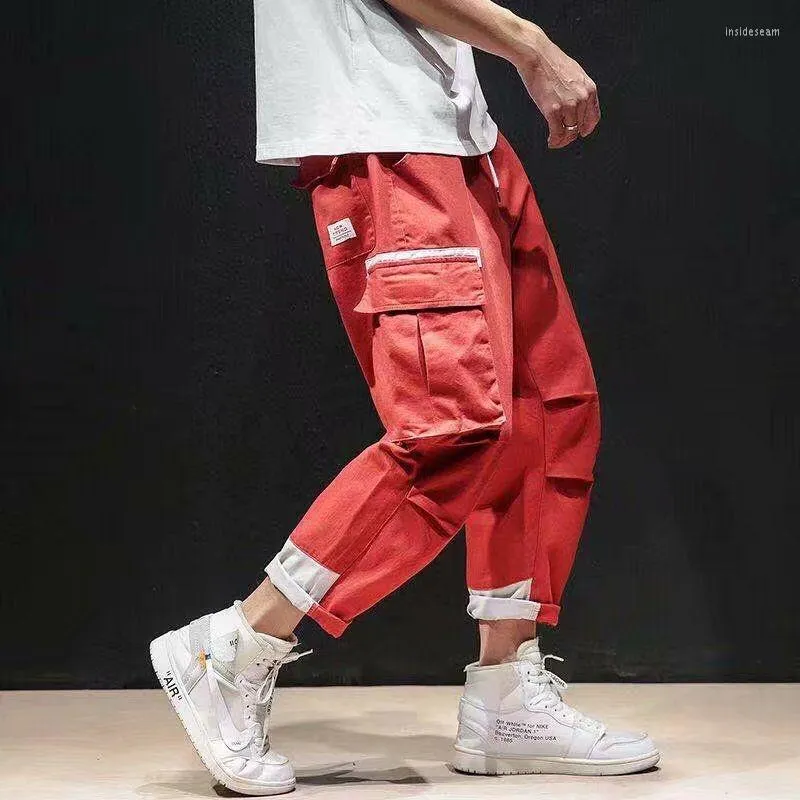 Men's Pants Loose 2023 Long Pant Men Cargo Baggy Trousers Fashion Fitted Bottoms Street Wear Hip Hop Pocket