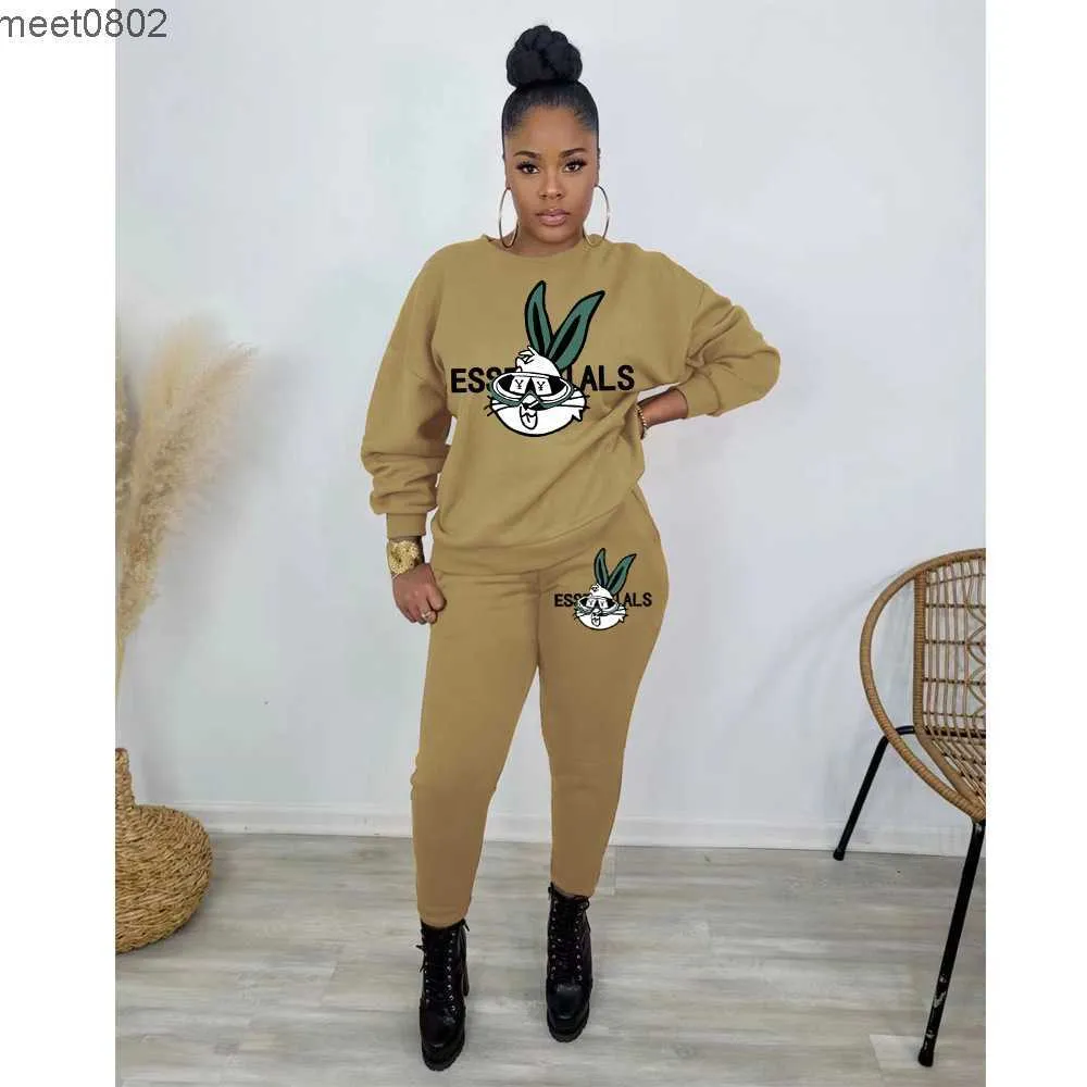 Women Tracksuits Two Piece Set 2023 Autumn And Winter letter printed Sweater Trousers Casual Sportsuit plus size S-5XL