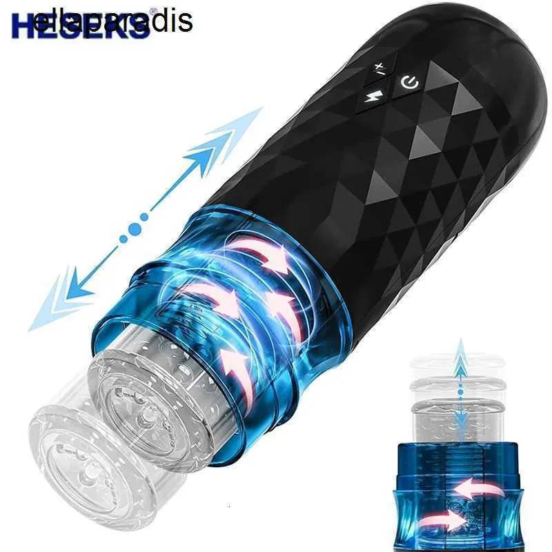 Sex Toys Massager Heseks Automatisk teleskopisk rotation Vaginas Masturbadores Hombre Silicone Robot Sexual Para Hombres Vagina för män med röst