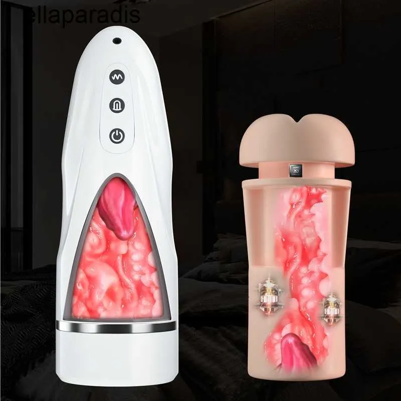 Adult massager Automatic Rotation Cup Sex Machines Toys For Men Male Masturbator Modes Silicone Vagina Real Pussy Masturbation