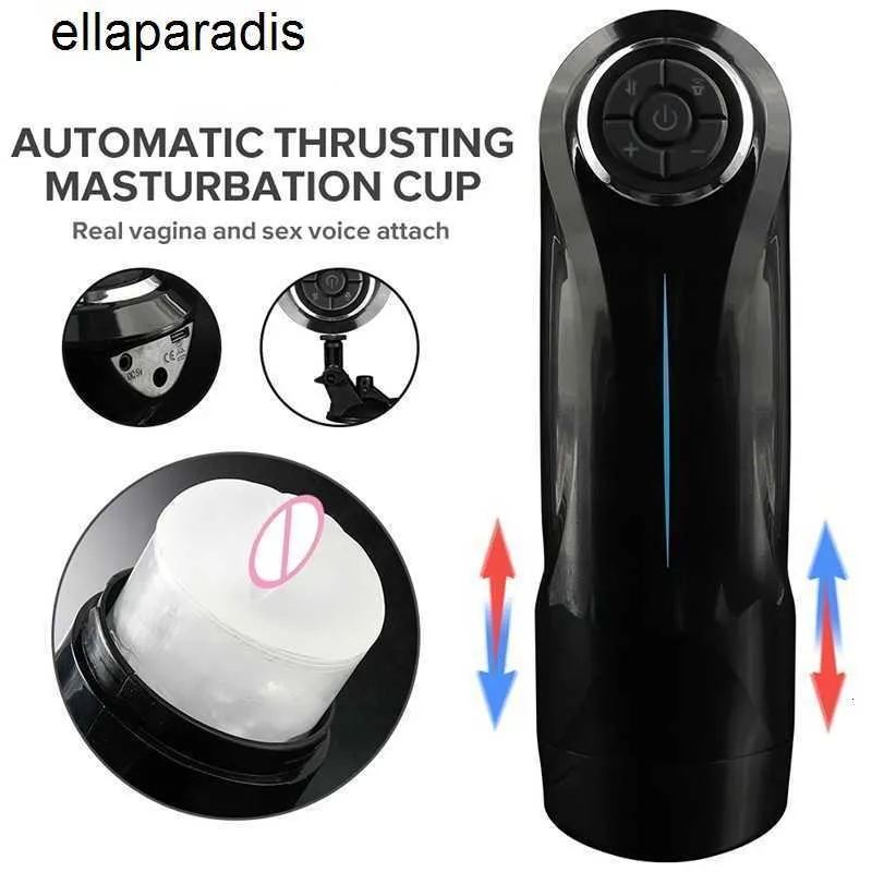 Adult massager 5 Speed Automatic Masturbator Cup With Japanese Moaning Strong Power Pussy Sex Machine For Men Male Rubber Vagina