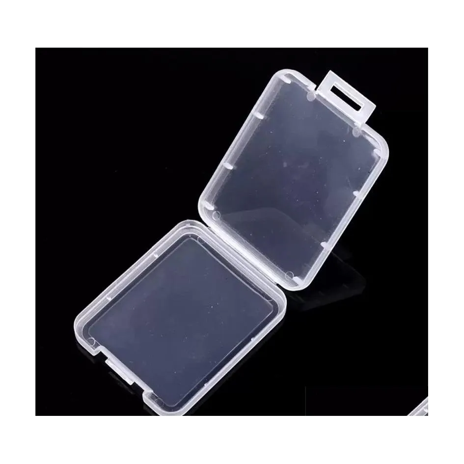 Boîtes de rangement bacs Shatter Container Box Protection Case de cartes mémoire Boîtes de cartes de cartes CF Tool Plastic Transparent Drop Livrot Home Garden Ho Dhmks
