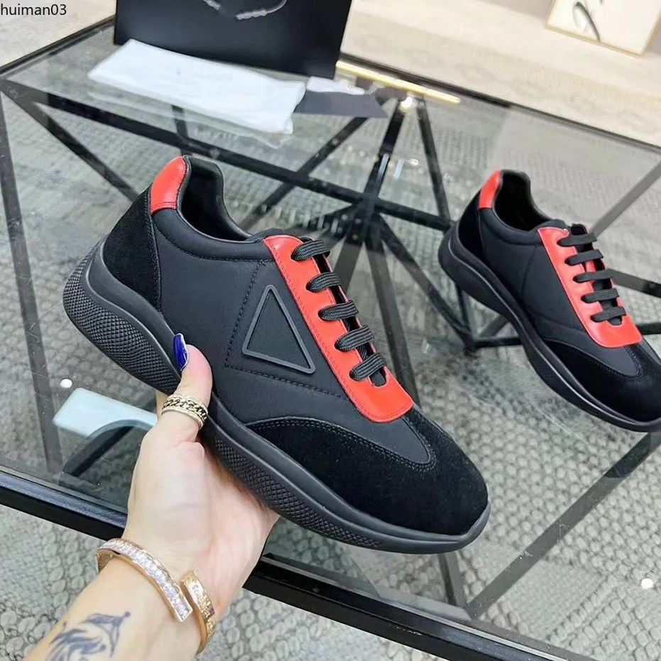 Luxury PRAX 01 Sneakers Shoes Re-Nylon Technical Fabric Casual Walking Famoso Rubber Lug Sole Party Wedding Runner Trainers hm0003307