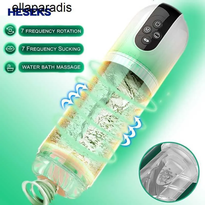 Sex Toys Massager Heseks Automatisk sugning Rotera penis Pump Badvibration Cup Water BlowJob Machine Masturbator för män