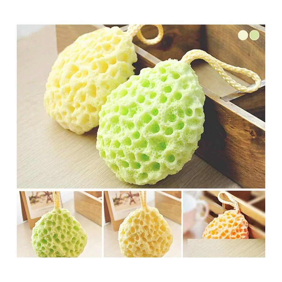 Bath Brushes Sponges Scrubbers Honeycomb Shower Sponge Ball Scrub Soft Spa Body Power Cleaning Tools Flower Drop Delivery Home Ga Dhali