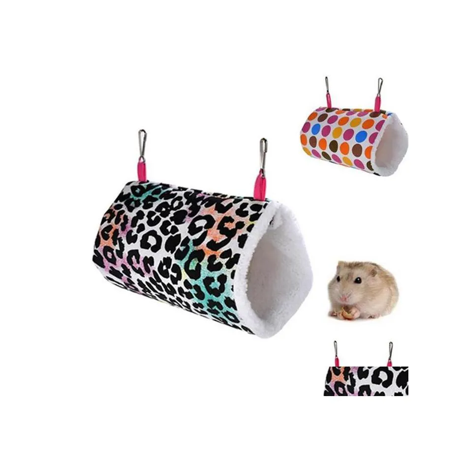 Fournitures pour petits animaux Hamster Hamac Écureuil Rat Balançoire Nid Cages Pet Hanging Cage Maison Hérisson Doux Chaud Tunnel Cavia Guinée Pi Dhk7U