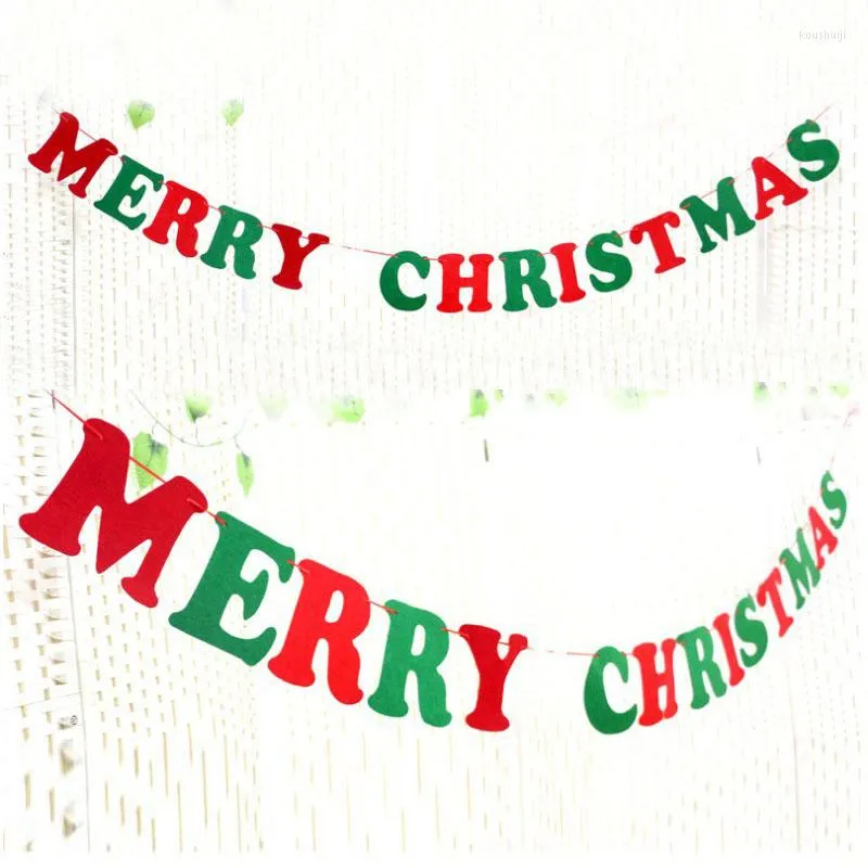Decorazione per feste Natale in tessuto non tessuto Bunting Banner Calze per alberi di Natale Elk Home DIY HEE889