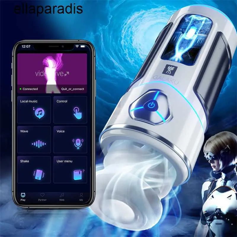 Vuxen Massager Male Masturbator Cup Bluetooths App Control