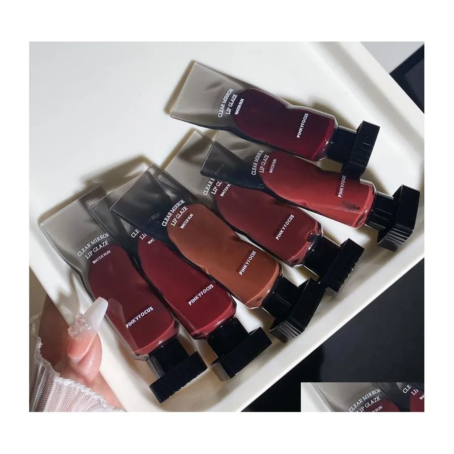 Lip Gloss Sexy Red Black Mirror Water Glaze High Moisturizing Longlasting Color Nonstick Cup Makeup Lips Stain Drop Delivery Health B Dh3Tk