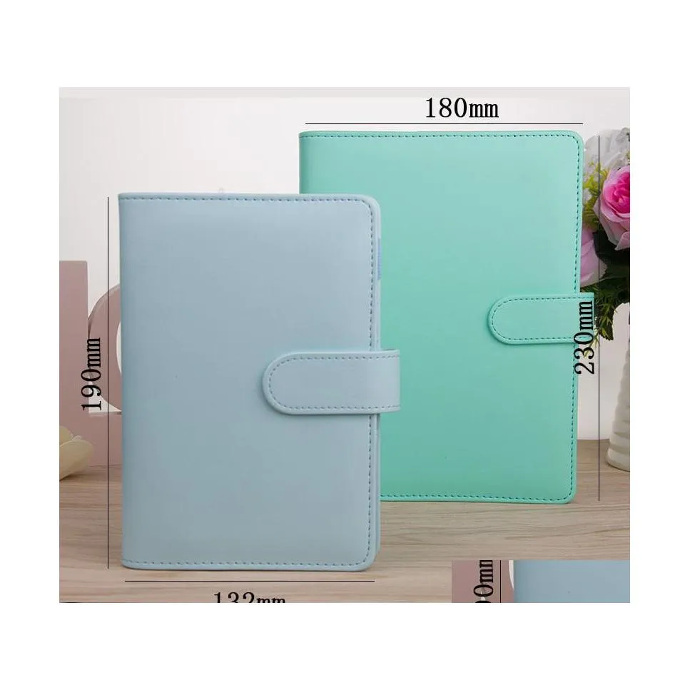 Bloc-notes A5 A6 Notebook Binder Cahiers à feuilles mobiles rechargeables 6 anneaux pour papier de remplissage ER avec fermeture à boucle magnétique Drop Delivery Dhgcg