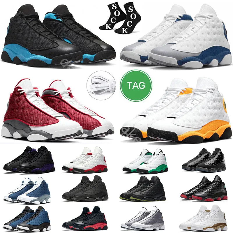 Casual jumpman 13s heren basketbalschoenen hof paarse sfeer grijze zeester chicago black royal cat flint universiteit Frans blauw gefokt marine jordrqn