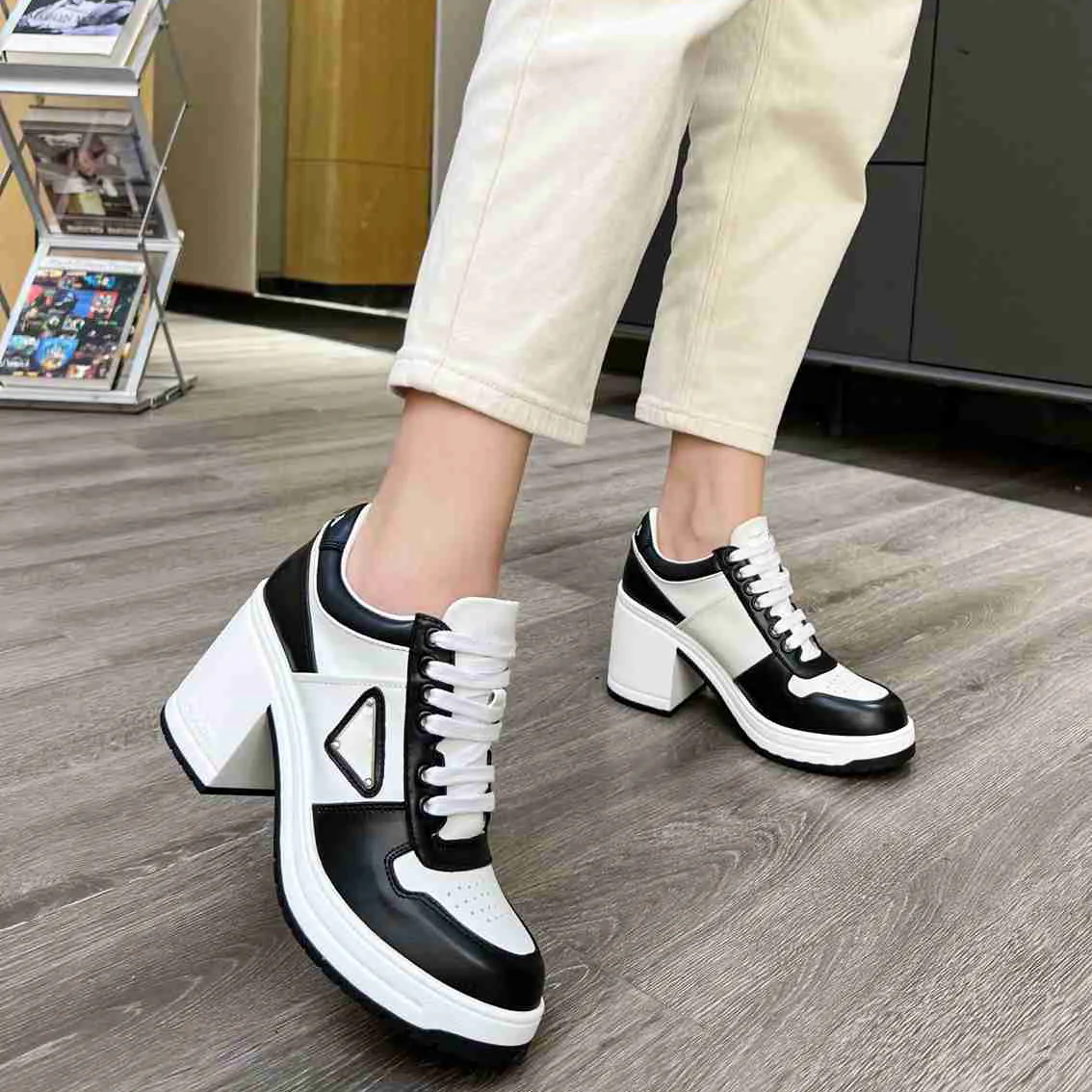 Women's Trendy Wedge Heeled Shoes Casual Slip Platform Shoes - Temu