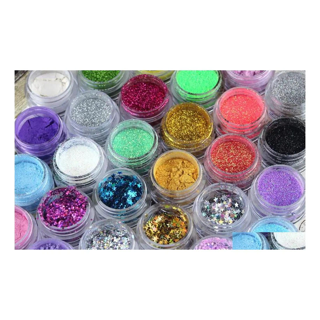 Eye Shadow Drop 36 Colors Glitter Eyeshadow Makeup Shiny Loose Powder Cosmetic Make Up Pigment Delivery Health Beauty Eyes Dhgt6