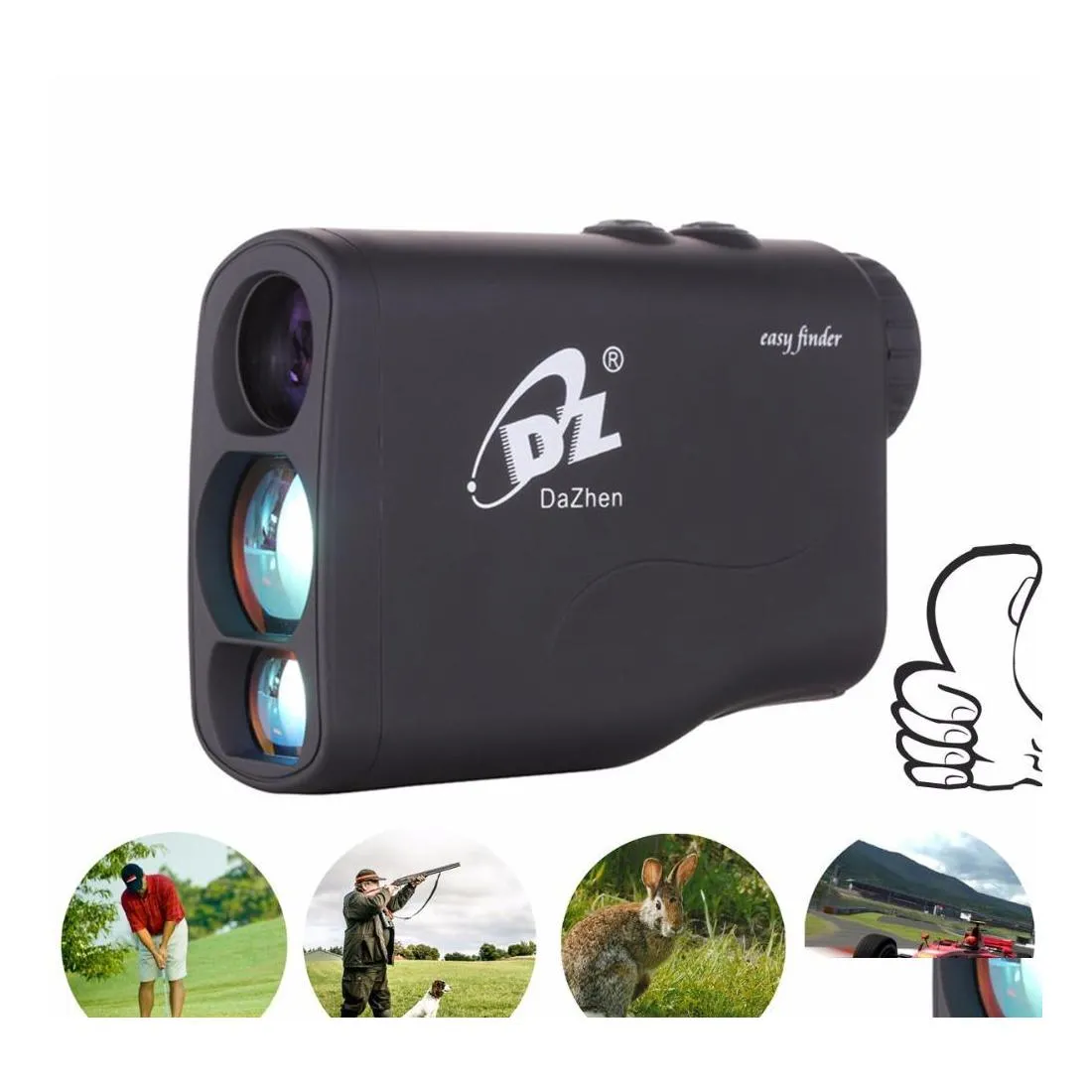 Laser Rangefinders Hunting Rangefinder Range Golf Range Finder 1000m 600m Monocar Monocar مع قياس سرعة المسح الضوئي البصري 1200y T Dhu95