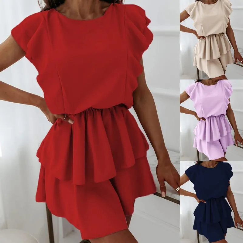 Casual Simplicity Solid Solid Color O Neck One Step Skirt Dresses Casual Simplicity Solid Solid Color O Neck One Step Skirt Dresses