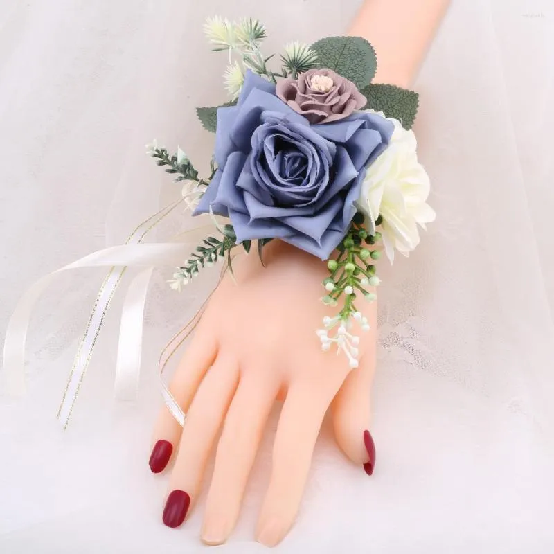 Dekorative Blumen Brautjungfer Perle Große Handgelenkblume Hochzeit Simulation Braut Handgemacht Schwester Gruppe Feier Party Supplies SW656