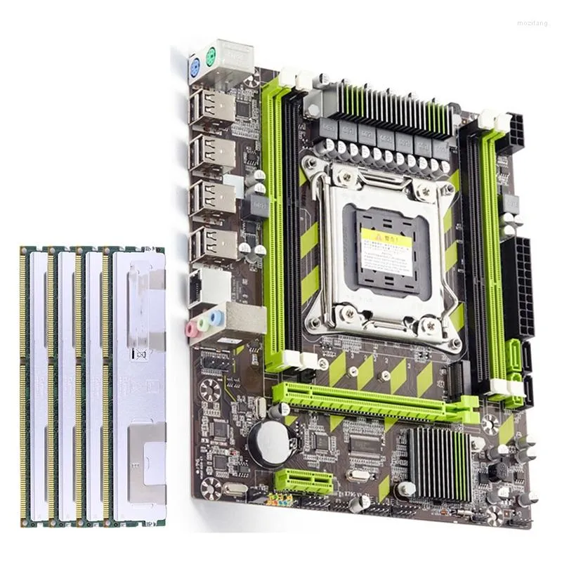 Motherboards X79 Computer Motherboard Set With Xeon E5 2650 V2 CPU Max 16GB 4X 4GB DDR3 ECC REG 1600Mhz NVME For Gaming Server