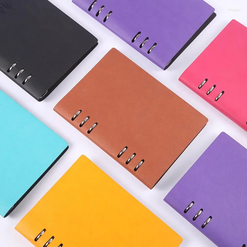 Kreatywne artykuły papiernicze A5 Notebook Soft Skórzowa Dostosowanie Wyjmowane dostawy biura Binder Diary Korean
