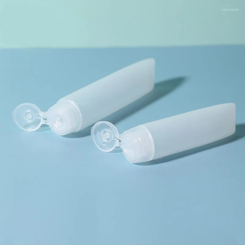 Garrafas de armazenamento PE Inverted Cosmetic Tube Bottle 30ml50ml Facial Cleanser Travel Sub-gotejamento El Squeeze de gel descartável