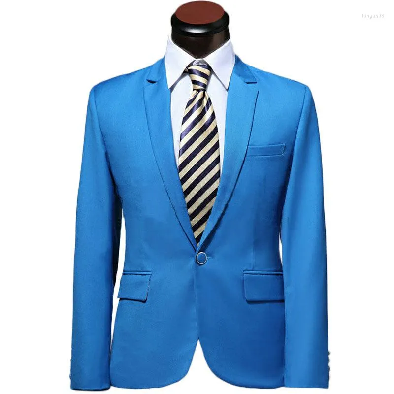 Mens Blue Tuxedo Red Jackets Slim Fit Suit With Black Pants Perfect For
