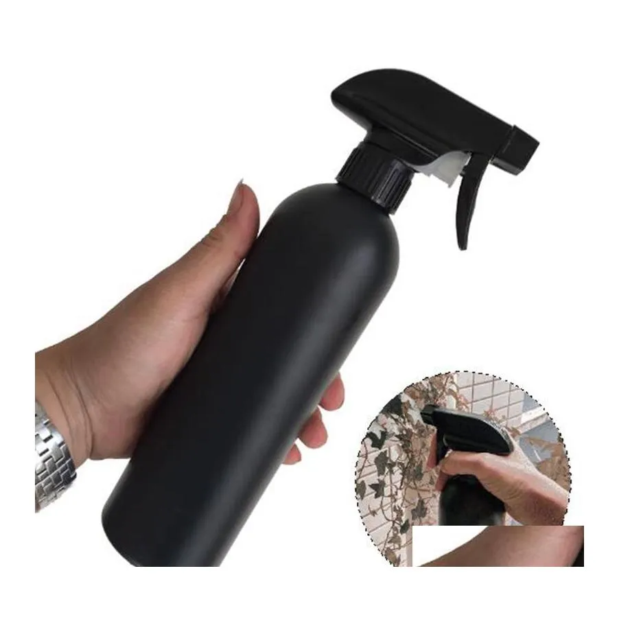 Verpakkingsflessen 500 ml Desinfecterende alcohol Revuleerbare spray Grote capaciteit Zwarte kleur Plastic verpakking voor reisflessen deli ot9vf