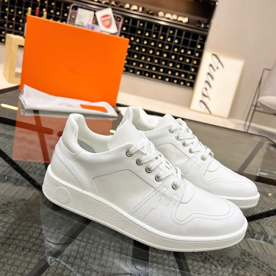 Men's Casual Shoes Sports Shoe Upers Designer Luxury Patroon canvas kalfsleer Minimalistisch Suede Leather zijn maat38-45 HM0003642