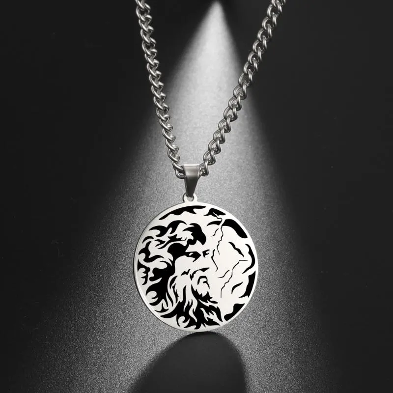 Hänge halsband Fishhook Greek Mythology Zeus Necklace King of Gods Supernatural Gold Color rostfritt stål gåva för man kvinna juvelrypend