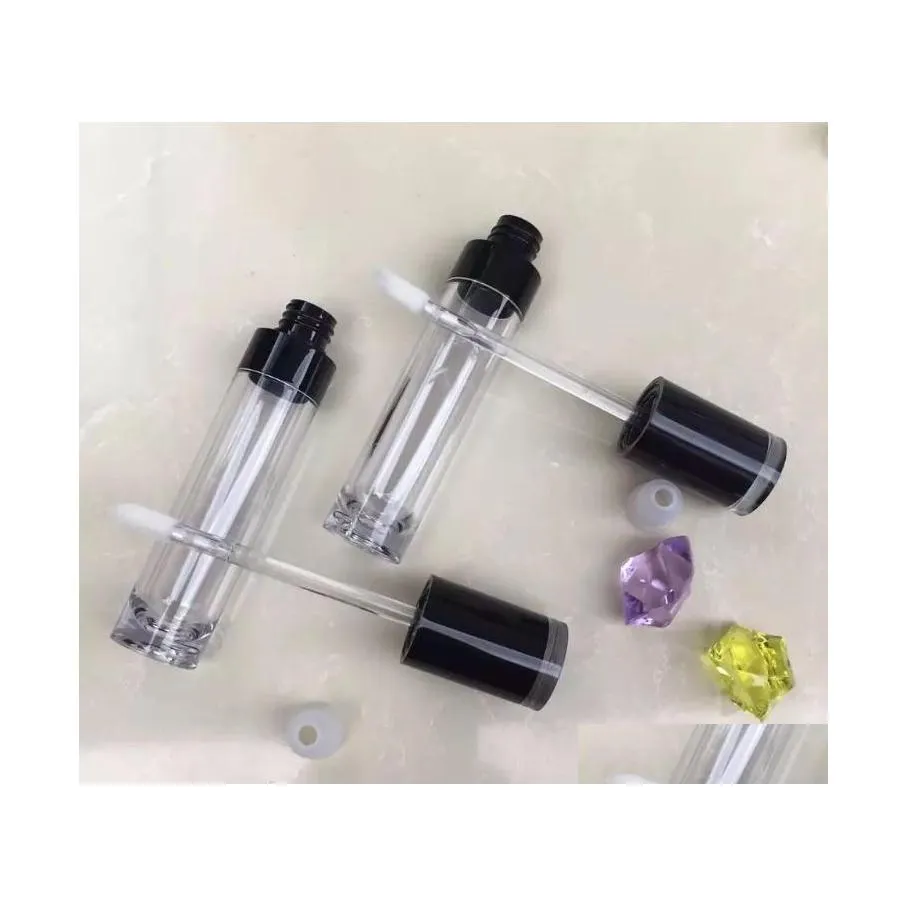 Packing Bottles Wholesale Arrival 200Pcs Empty Lipstick Tubes Black Cap Lipbalm Tube Diy Lipgloss Container Sn2395 Drop Delivery Off Dhlzu