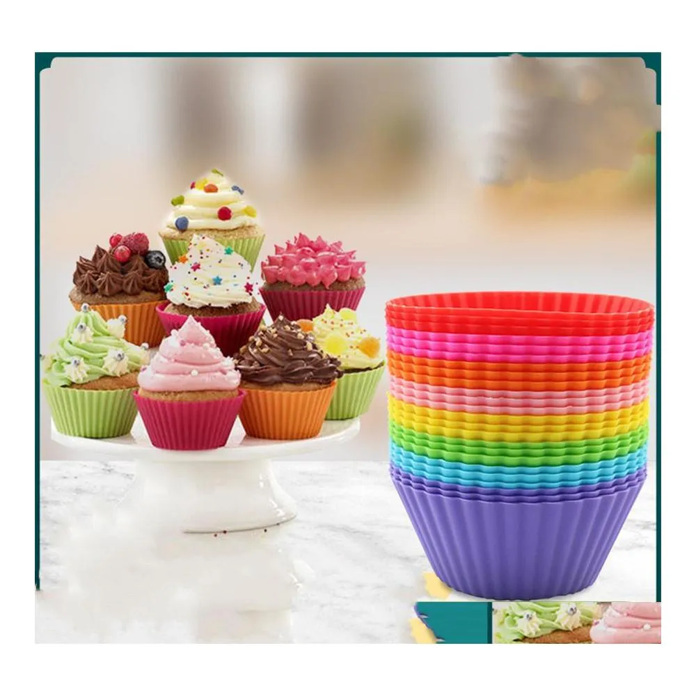 Bakformar mods fabrik direktf￶rs￤ljning 7 cm silk cake cup m￶gel muffin liten droppe leverans hem tr￤dg￥rd k￶k matsal baksida otqzc
