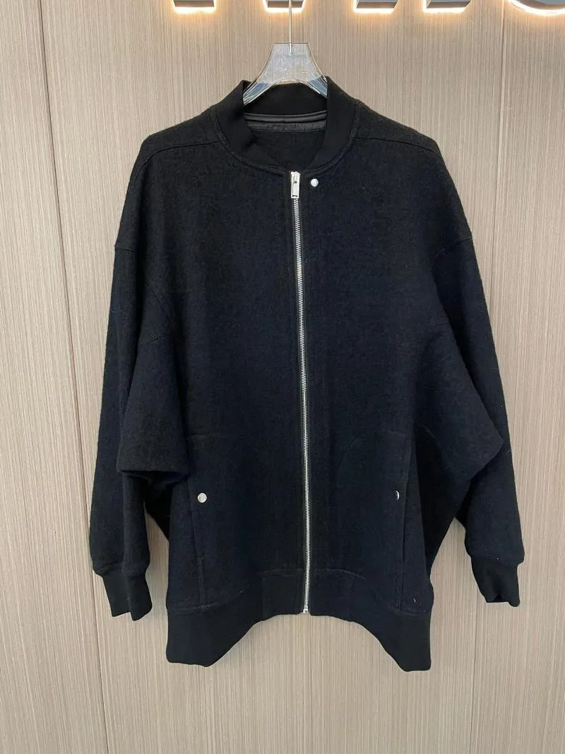 여자 재킷 2023SS 스프링 고급 고품질 고품질 블랙 50% 울 스트리트 재킷 코트 여성 세련