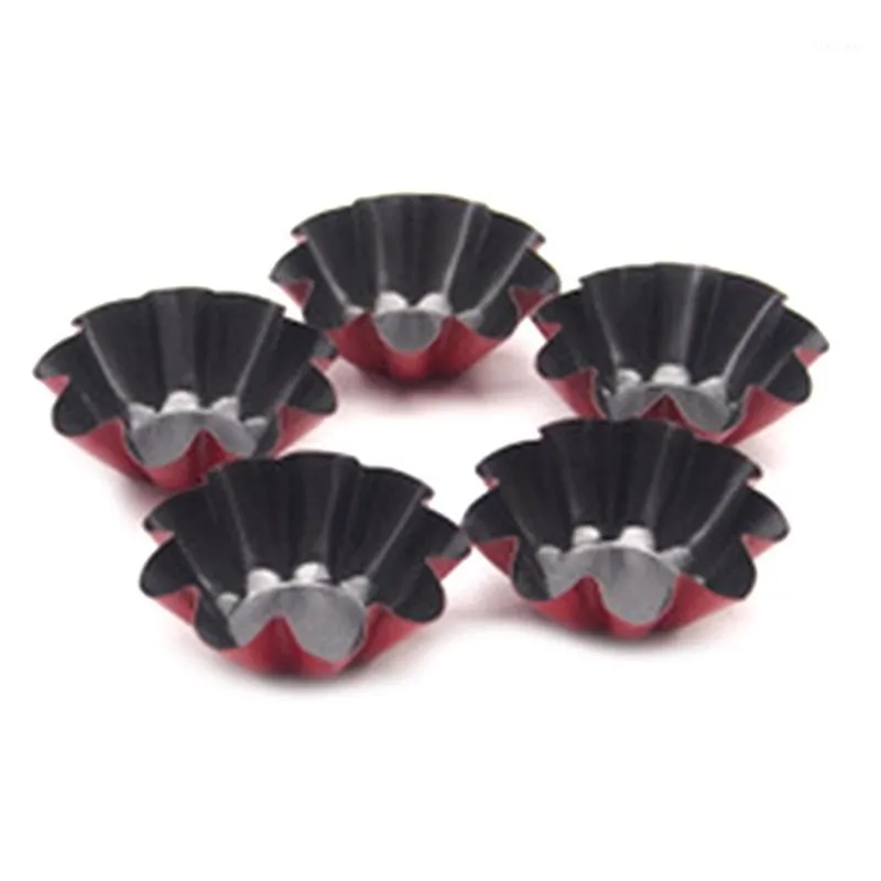 Baking Tools & Pastry 5Pcs Egg Tart Mold Reusable Mini Pans Muffin Cupcake Cake Molds For Cakes