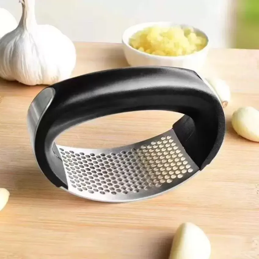 Portable Stainless Steel Garlic Press Garlic Chooper Hand Garlic Press Garlics Grinder Grater Cutter Slicer Kitchen Gadget bb0118