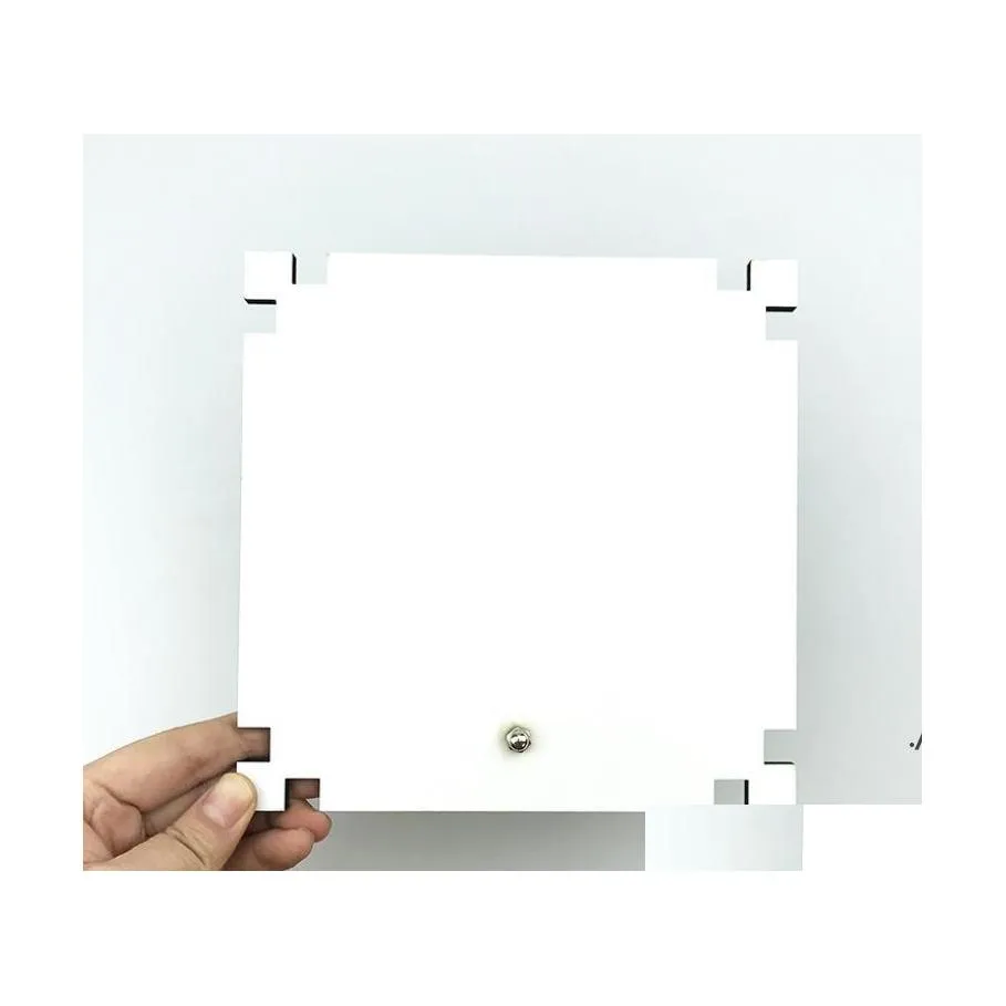 Frames sublima￧￣o P O quadro Transfer￪ncia de calor Impress￣o em branco Imagem em branco 17x17cm mdf Desktop de madeira decorar DIY Square Album Gift Bu Sea D Otgxn