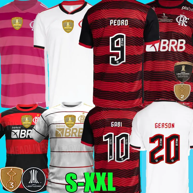Gerson Flamengo Soccer Jerseys 2022 2023 Final Da Libertadores David Luiz E.Ribeiro # 10 Gabi 22 23 Shirts de football Vidal Pedro de Arrascaeta Campeao Men Outubro 3 Coupe 3